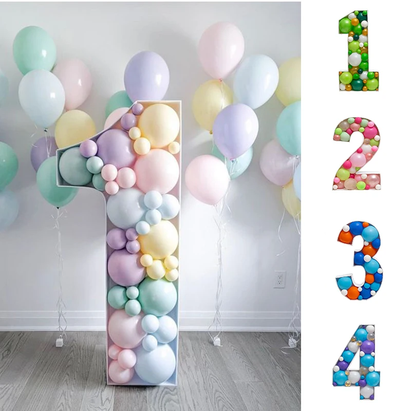 100CM/73CM Big Number 1 2 3 4 5 Balloon Filling Box Stand DIY Baby Birthday Organic Mosaic Number Decor Balloon Frame
100CM/73CM Big Number 1 2 3 4 5 Balloon Filling Box Stand DIY Baby Birthday Organic Mosaic Number Decor Balloon Frame