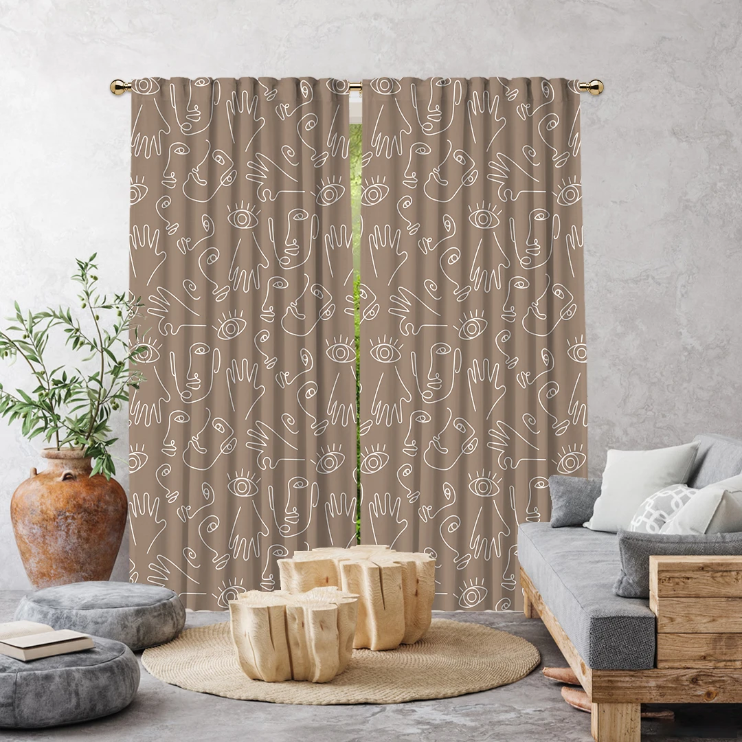 Cipcici Boho Hand-Drawing Shapes 2 Panels Curtain Unisex Kids Living Room Decorative Child Beige Elite Ethnic Woman Plain
Cipcici Boho Hand-Drawing Shapes 2 Panels Curtain Unisex Kids Living Room Decorative Child Beige Elite Ethnic Woman Plain