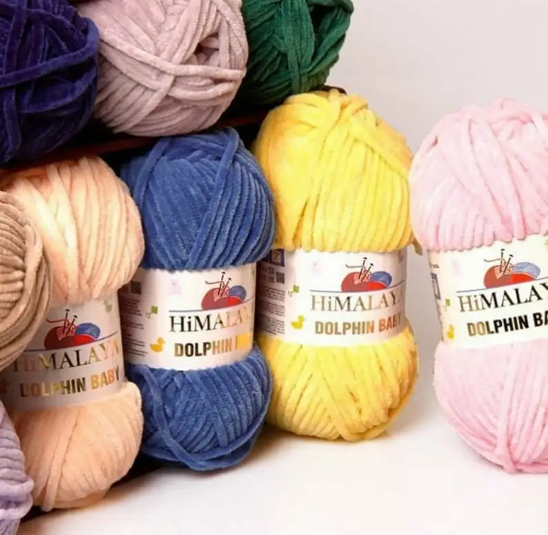 

Himalaya Dolphin Baby Yarn Soft Super Bulky Very Thick Knitting Crochet Velvet Chenille Dolce Yonca Alize Velluto Wool Amigurumi