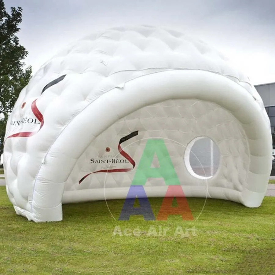 Гигантская белая надувная купольная палатка Igloo тенты для торговой выставки с