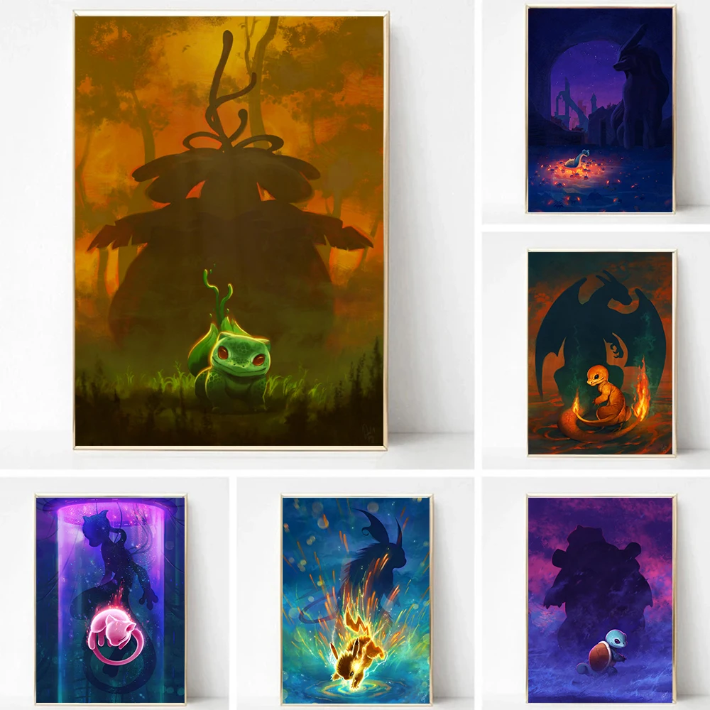 Anime Pokemon Poster Pikachu Bulbasaur Wall Art Canvas Painting Prints Kids Room Decor Picture for Bedroom Home Gift No Frame
Anime Pokemon Poster Pikachu Bulbasaur Wall Art Canvas Painting Prints Kids Room Decor Picture for Bedroom Home Gift No Frame
