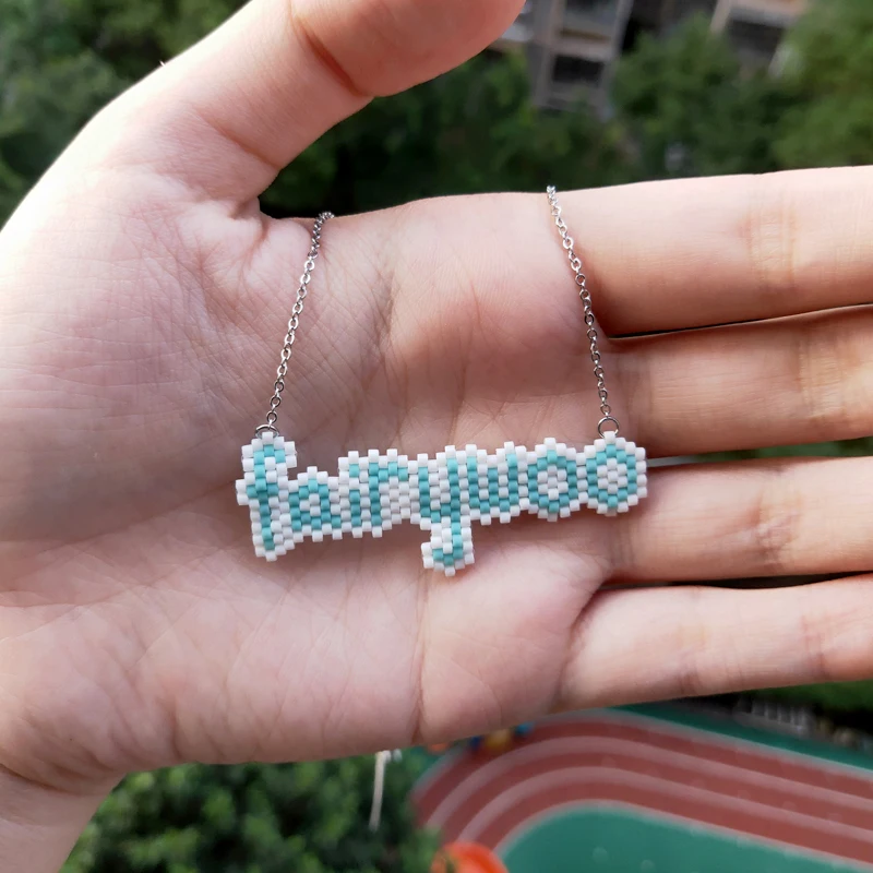 FAIRYWOO эффектное женское ожерелье с буквами ювелирные изделия в стиле бохо