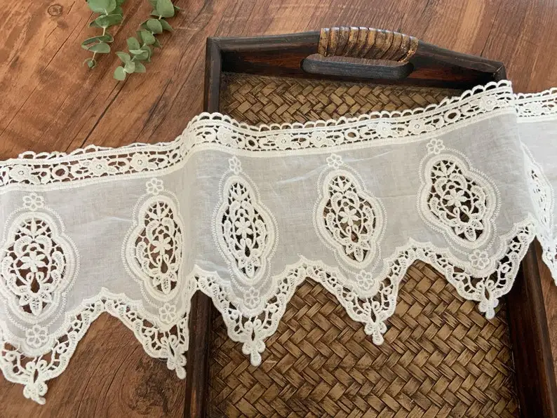 3 yards Off White Cotton Lace Trim, Delicate Eyelet Lace Trim Vintage Style Lace Trim For Couture And Home Decor
3 yards Off White Cotton Lace Trim, Delicate Eyelet Lace Trim Vintage Style Lace Trim For Couture And Home Decor