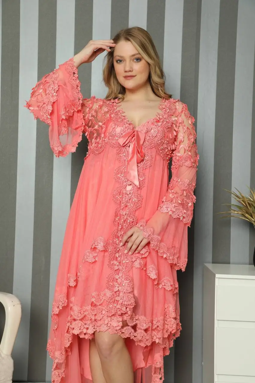 Комплект женской ночной рубашки, кружевной Шелковый атласный комплект из 2 предметов, нижнее белье, удобная одежда, для дома, свадьбы, дабско...
Комплект женской ночной рубашки, кружевной Шелковый атласный комплект из 2 предметов, нижнее белье, удобная одежда, для дома, свадьбы, дабско...