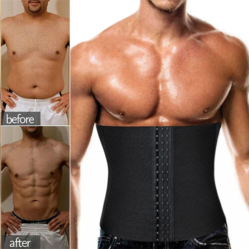 

Men Body Shaper Waist Trainer Corset Slimming Underwear Sweat Belt Weight Loss Reductive Girdle Fat Burner Fitness Shapewear