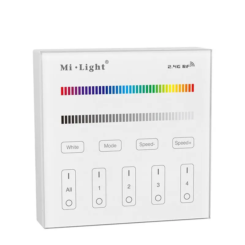 Milight/Miboxer B3 Touch panel RGB wall control including FUT037 controller wireless for RGB LED Strip
Milight/Miboxer B3 Touch panel RGB wall control including FUT037 controller wireless for RGB LED Strip