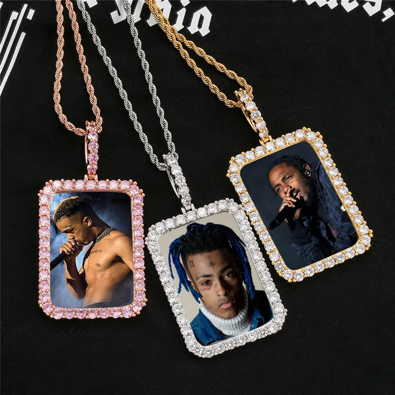 New Custom Photo Memory Collection Square Frame with Zircon Solid Pendant Hip Hop Necklace
New Custom Photo Memory Collection Square Frame with Zircon Solid Pendant Hip Hop Necklace