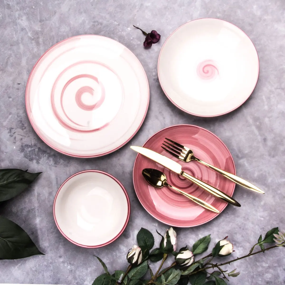 Aura 24 Piece Dinnerware Pink modern design real colors Bowl plate service kitchen decoration dining presentation full suit
Aura 24 Piece Dinnerware Pink modern design real colors Bowl plate service kitchen decoration dining presentation full suit