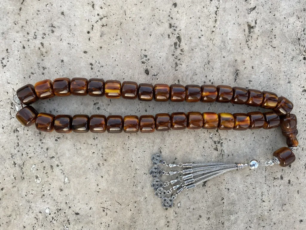 Ottoman Faturan German Amber Sandalous Misbaha Prayer Beads Islamic Gift Tasbih Tasbeeh Tasbeh Rosary Tasbih # 21B
Ottoman Faturan German Amber Sandalous Misbaha Prayer Beads Islamic Gift Tasbih Tasbeeh Tasbeh Rosary Tasbih # 21B