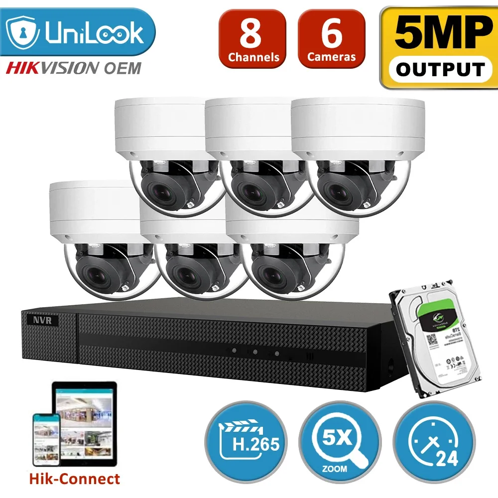 UniLook 8CH NVR 6Pcs 5MP PTZ POE IP Camera NVR Kit Support 5X Zoom H.265 Camera System Motion Detection Night Vision P2P
UniLook 8CH NVR 6Pcs 5MP PTZ POE IP Camera NVR Kit Support 5X Zoom H.265 Camera System Motion Detection Night Vision P2P