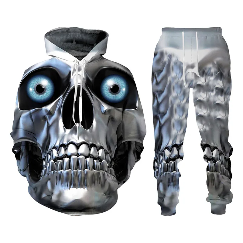 Autumn Winter 3D Mechanical Skull Printed Men's Hooded Sweater Set Men's Sportswear Tracksuit Long Sleeve Men's Clothing Suit
Autumn Winter 3D Mechanical Skull Printed Men's Hooded Sweater Set Men's Sportswear Tracksuit Long Sleeve Men's Clothing Suit