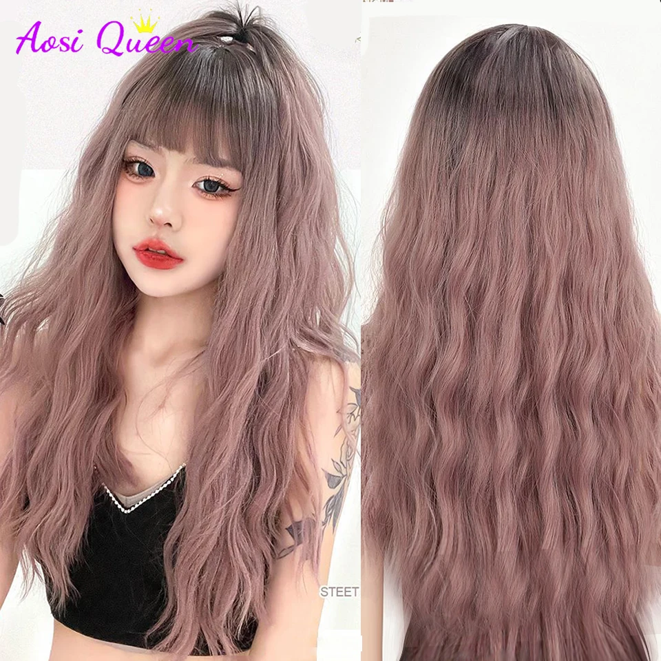 AS Long Wavy Hair Blonde Highlight black Pink Synthetic Lolita Wigs With Bangs For Women Fashion Female Cosplay Party Wigs
AS Long Wavy Hair Blonde Highlight black Pink Synthetic Lolita Wigs With Bangs For Women Fashion Female Cosplay Party Wigs