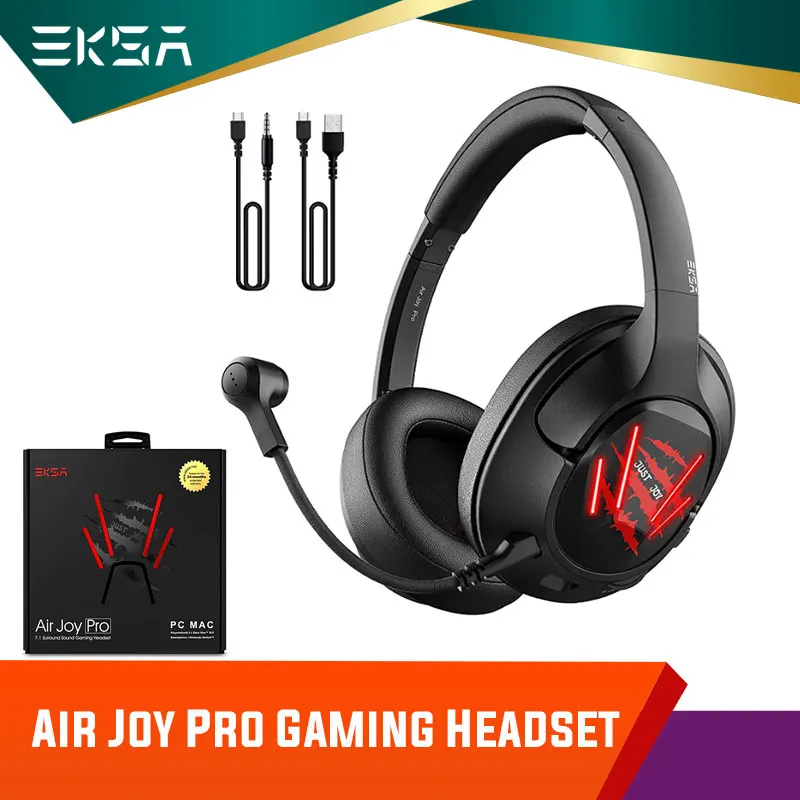 EKSA Air Joy Pro погружение 7,1 виртуальный объемный звук легкая игровая гарнитура регулируемая подкладка повязка на голову для ПК PS4 XBOX
EKSA Air Joy Pro погружение 7,1 виртуальный объемный звук легкая игровая гарнитура регулируемая подкладка повязка на голову для ПК PS4 XBOX