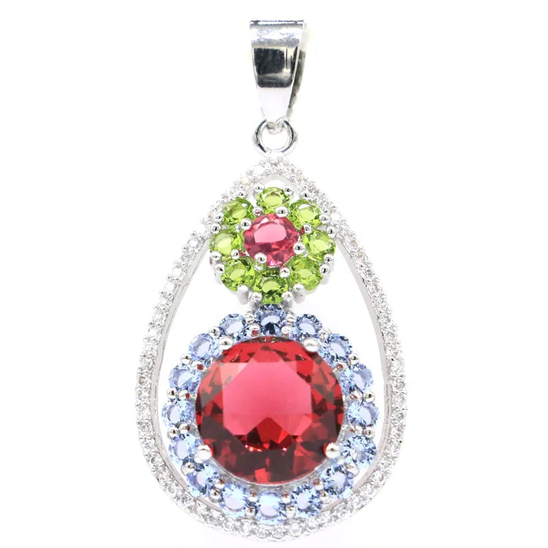 40x20mm Multi Color Ruby Green Peridot Violet Tanzanite Pink Kunzite CZ Bridal Jewelry Silver Pendant
40x20mm Multi Color Ruby Green Peridot Violet Tanzanite Pink Kunzite CZ Bridal Jewelry Silver Pendant