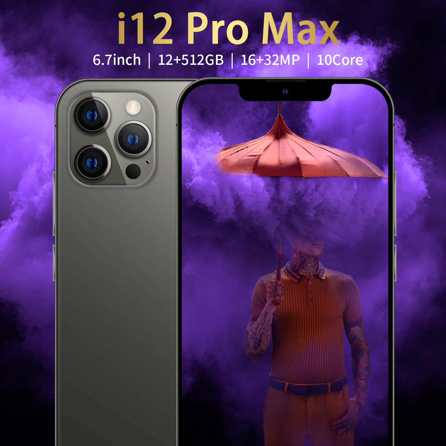 Global Version New I12 Pro Max 5G Celular Smartphone 6.7 Inch 8+256GB Cellphone 10 Core Android 10 Mobile Phone Unlock 4G
Global Version New I12 Pro Max 5G Celular Smartphone 6.7 Inch 8+256GB Cellphone 10 Core Android 10 Mobile Phone Unlock 4G