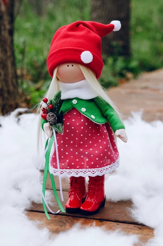 Набор для шитья куклы Pugovka Doll Новый Год | Дом и сад