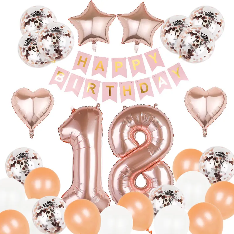 1set 18 Years Old Themed Rose Gold Sequin Latex Balloons Happy Birthday Banner Bar Mitzvah Bday Party Decor Celebratory Supplies
1set 18 Years Old Themed Rose Gold Sequin Latex Balloons Happy Birthday Banner Bar Mitzvah Bday Party Decor Celebratory Supplies