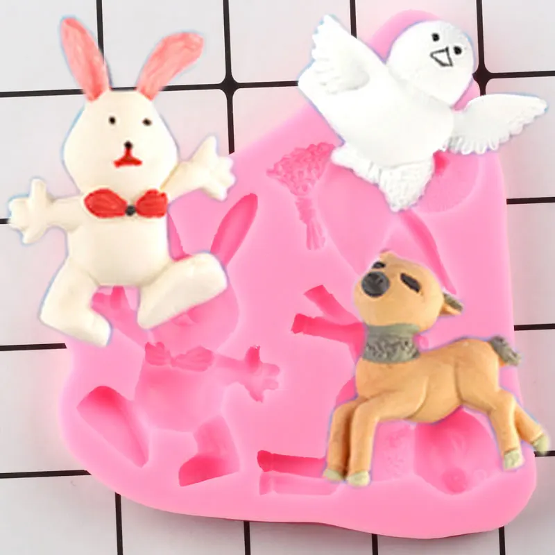 Rabbit Owl Horse Silicone Molds DIY Animals Easter Cake Decorating Tools Cupcake Topper Fondant Mold Candy Clay Chocolate Mould
Rabbit Owl Horse Silicone Molds DIY Animals Easter Cake Decorating Tools Cupcake Topper Fondant Mold Candy Clay Chocolate Mould