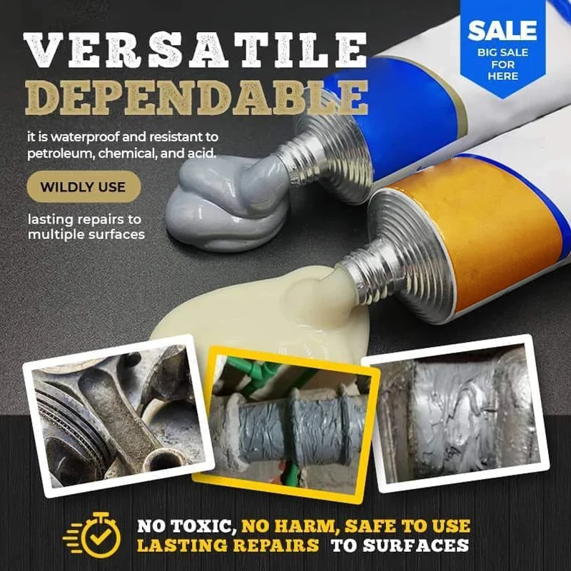 100/70/20G Industrial Metal Repair Paste Glue Heat Resistance Cold Weld Metal Repair Paste A&B Adhesive Gel Casting Agent Tools
100/70/20G Industrial Metal Repair Paste Glue Heat Resistance Cold Weld Metal Repair Paste A&B Adhesive Gel Casting Agent Tools