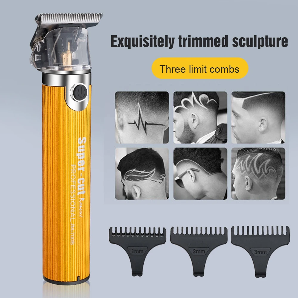 Electric hair trimmer T-shaped Barber Low noise hair Clipper USB rechargeable Hair Cutting Machine Beard trimmer for Men
Electric hair trimmer T-shaped Barber Low noise hair Clipper USB rechargeable Hair Cutting Machine Beard trimmer for Men