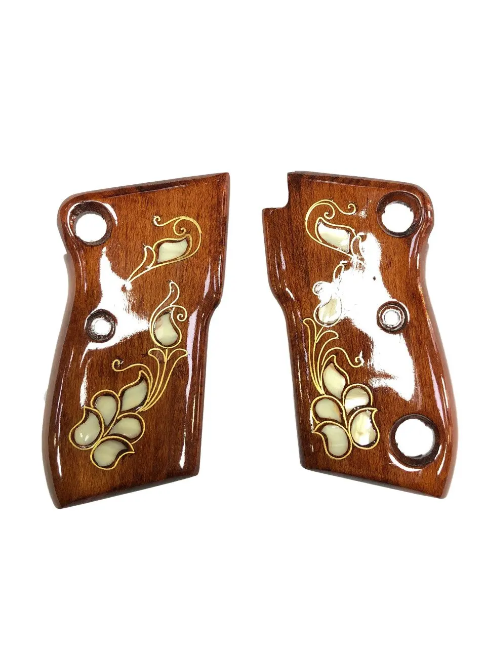 Saddam Beretta Pearl Inlaid Grips Wood grips gun accessory av gun pistol grips 1
Saddam Beretta Pearl Inlaid Grips Wood grips gun accessory av gun pistol grips 1