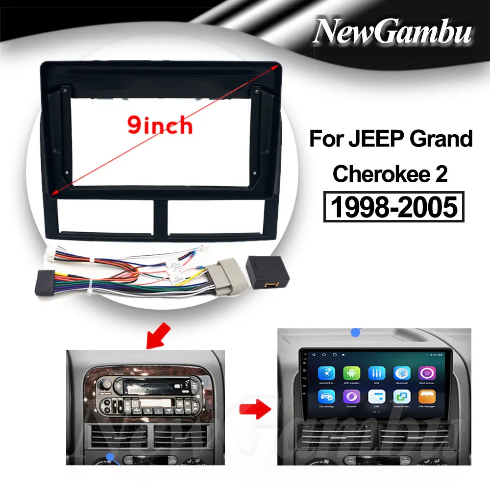 9 inch Car Fascia Frame Cable Canbus For JEEP Grand Cherokee 1998 - 2005 Android Screen Android Dash Panel Frame Fascias Decoder
9 inch Car Fascia Frame Cable Canbus For JEEP Grand Cherokee 1998 - 2005 Android Screen Android Dash Panel Frame Fascias Decoder