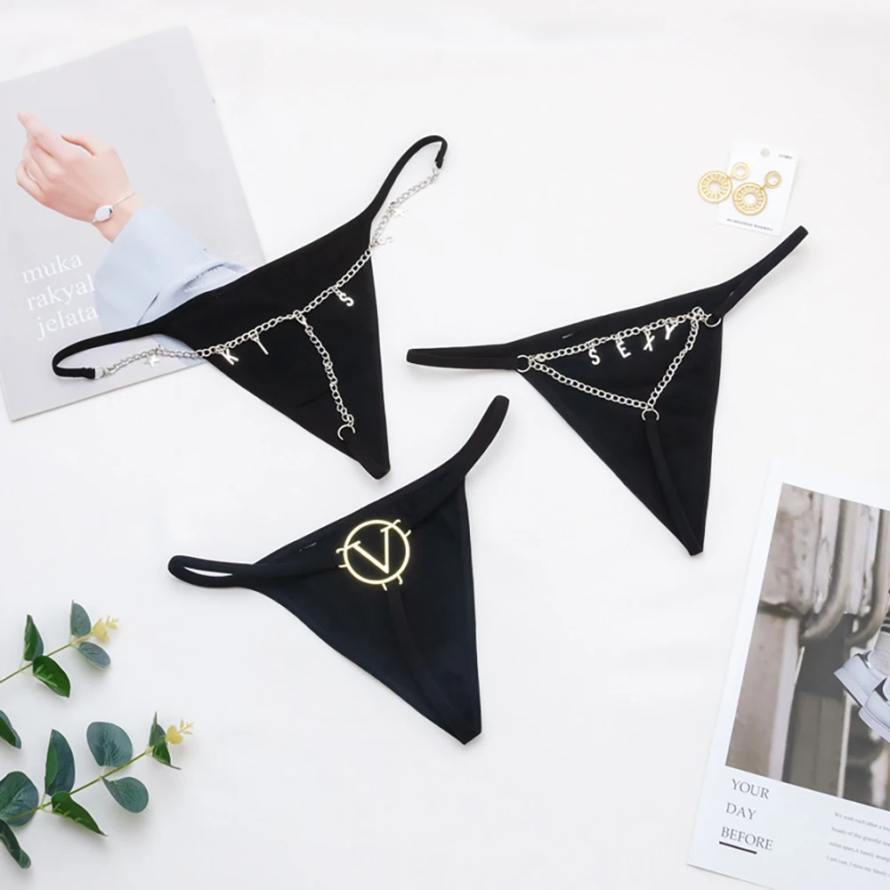 Women Sexy Lace Panties Low-waist Underwear Thong P195 Female G-String Breathable Lingerie Temptation Metal Chain Intimates трус
Women Sexy Lace Panties Low-waist Underwear Thong P195 Female G-String Breathable Lingerie Temptation Metal Chain Intimates трус