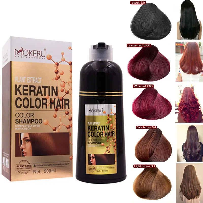 Mokeru 500ML Hair dye Shampoo Multicolor Hair Dye Keratin Color Hair Natural Organic Permanent Hair Coloring Shampoo Long Lastin
Mokeru 500ML Hair dye Shampoo Multicolor Hair Dye Keratin Color Hair Natural Organic Permanent Hair Coloring Shampoo Long Lastin