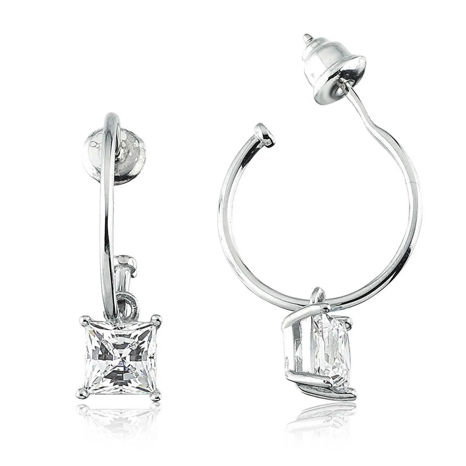 Valori Jewels 2.5 Carat, Zirconia White Square Princess Gemstone, Rhodium Plated, Solitaire Dangle Earrings
Valori Jewels 2.5 Carat, Zirconia White Square Princess Gemstone, Rhodium Plated, Solitaire Dangle Earrings