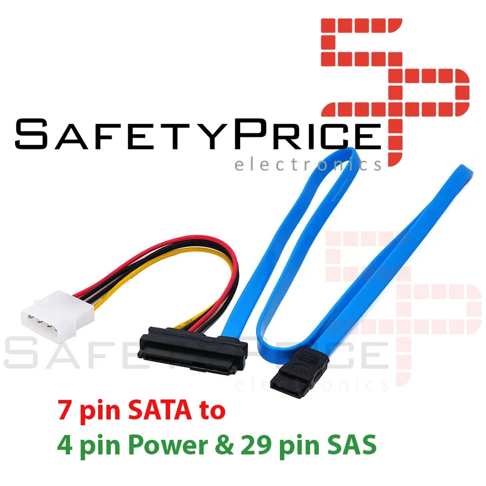 SFF 8482 7 Pin SATA Serial to SAS 29 pin и кабель питания 4 molex 70 см|Хранилища для электроники| |