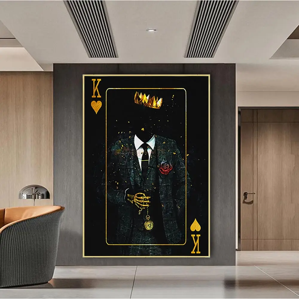 Ace Of K Skeleton King Poker Queen Love Rose Flower Crown Wall Art Canvas Painting Pictures For Living Room Home Decor Poster
Ace Of K Skeleton King Poker Queen Love Rose Flower Crown Wall Art Canvas Painting Pictures For Living Room Home Decor Poster