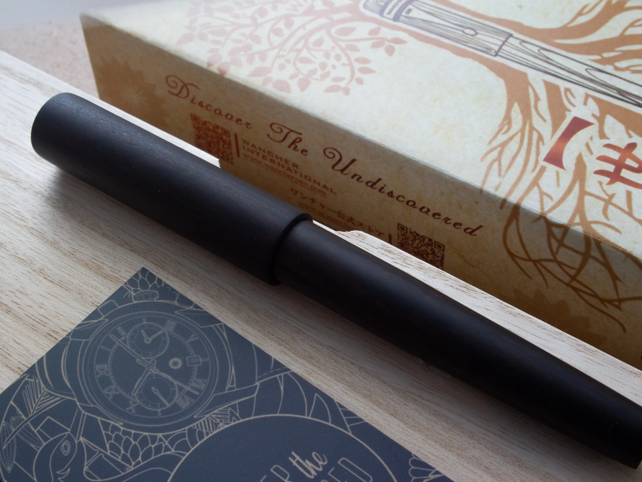 

WANCHER BLACK EBONY WOOD FOUNTAIN PEN - WORLD TREE [PREMIUM・FIRST CLASS・LEISURE・COLLECTION・OFFICE] CANETA / PLUMA FROM JAPAN