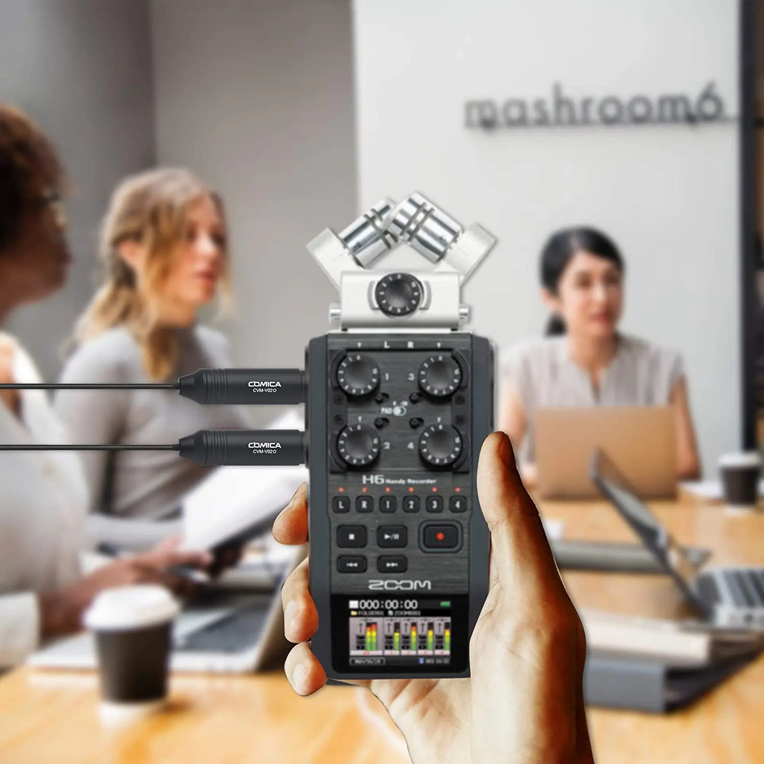Петличный микрофон Comica CVM-V02O Omni XLR с фантомным питанием для Canon Sony видеокамер Panasonic