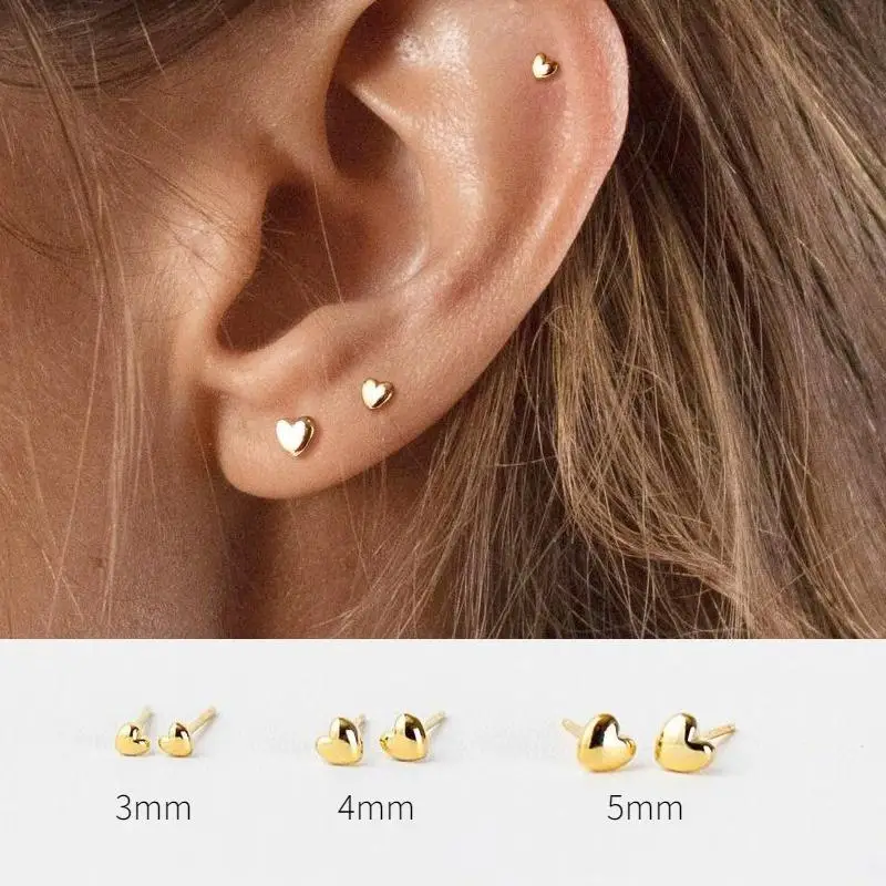 1 Pair Fashion and Sophistication New Gold Heart Earrings for Women Tiny Minimalist Temperament Ear Studs for Best Friend Gift
1 Pair Fashion and Sophistication New Gold Heart Earrings for Women Tiny Minimalist Temperament Ear Studs for Best Friend Gift