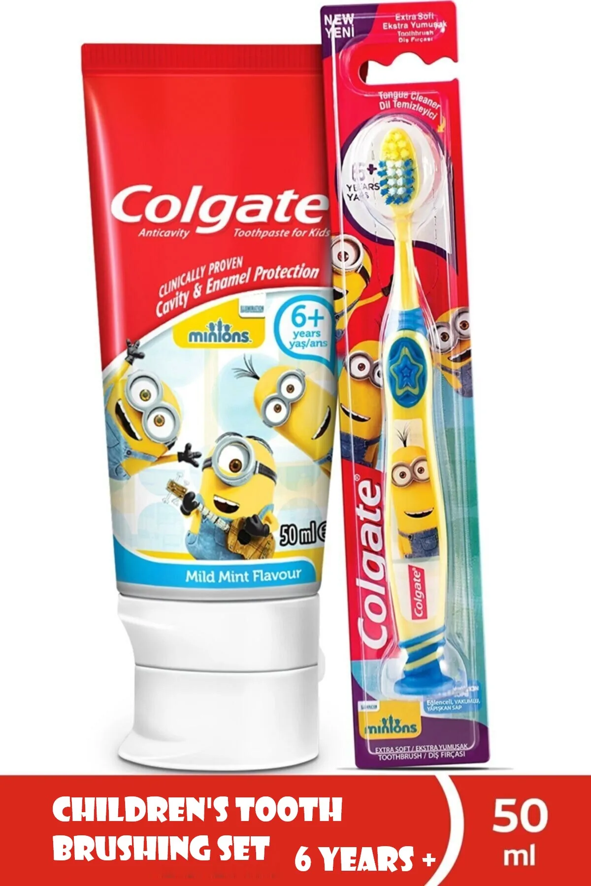 Colgate Minions детская зубная паста 50 мл + Миньоны 6 + лет сверхмягкая детская зубная щетка
Colgate Minions детская зубная паста 50 мл + Миньоны 6 + лет сверхмягкая детская зубная щетка