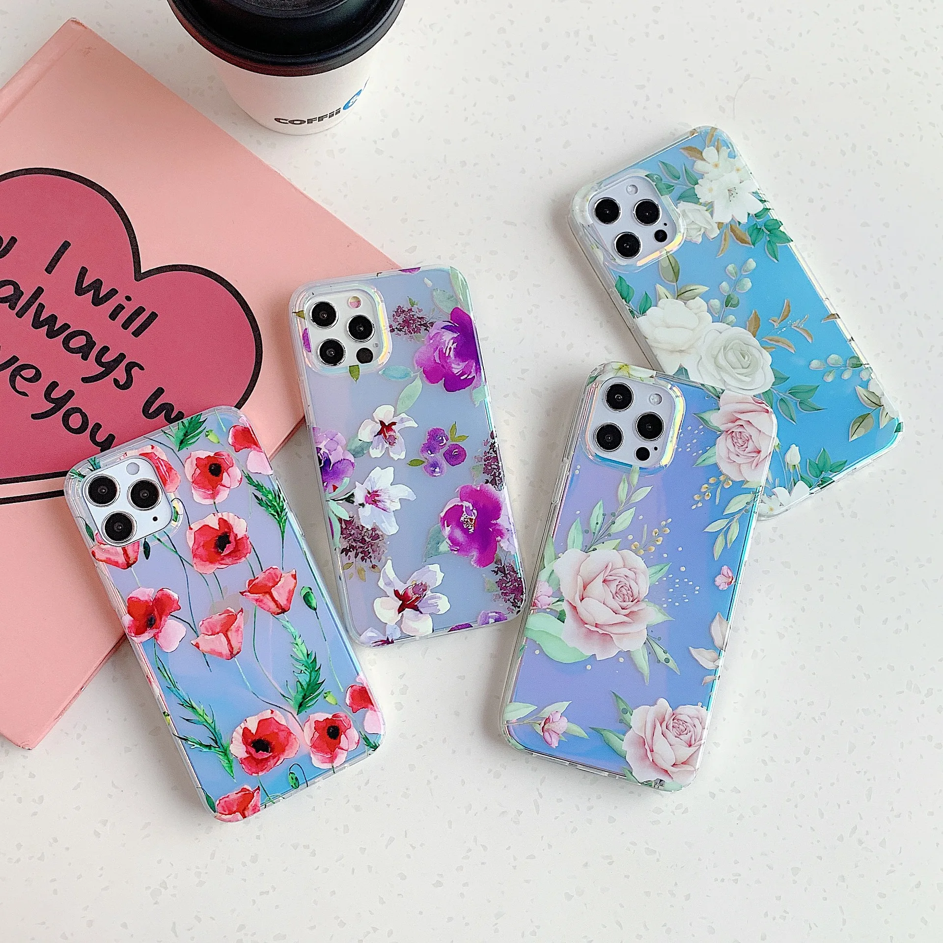 Glossy Laser Flower Phone Cases For iphone 12 Mini X XR 13 11 Pro XS Max 7 8 6 6S Plus SE 2020 Case Silicone Soft TPU Back Cover
Glossy Laser Flower Phone Cases For iphone 12 Mini X XR 13 11 Pro XS Max 7 8 6 6S Plus SE 2020 Case Silicone Soft TPU Back Cover