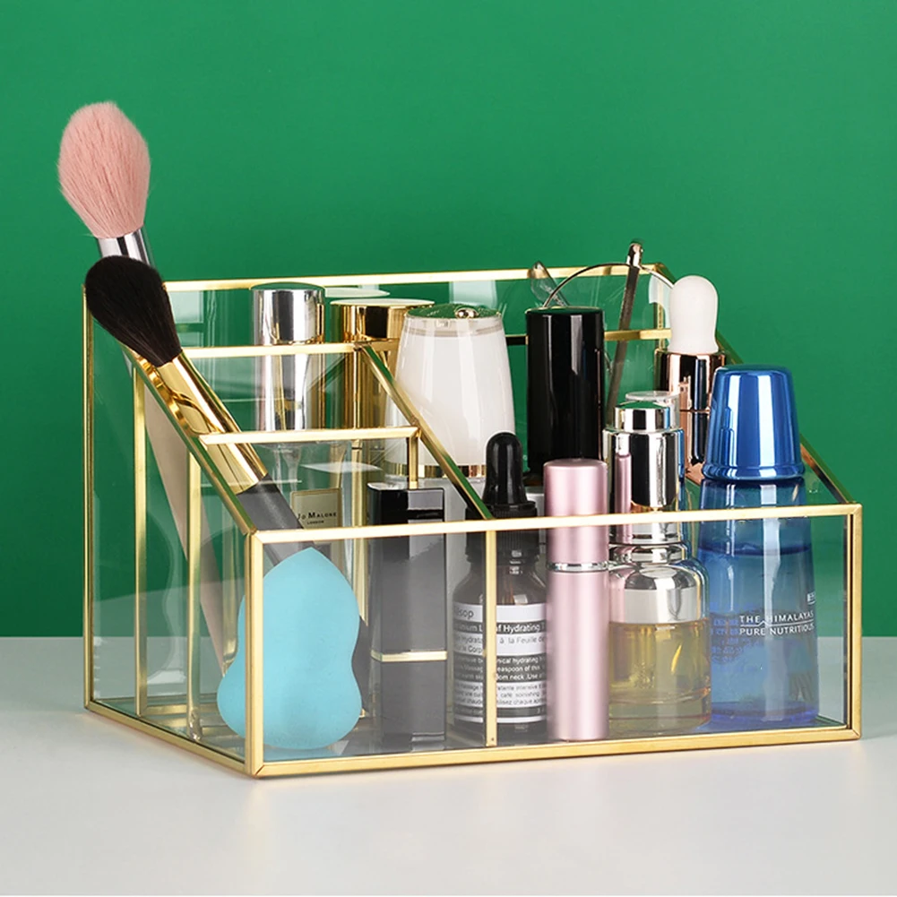 Brass Glass Cosmetic Storage Box Nordic Desktop Storage Organizer Lipstick Comb Eyebrow Table Holder Table Makeup Dressing Rack
Brass Glass Cosmetic Storage Box Nordic Desktop Storage Organizer Lipstick Comb Eyebrow Table Holder Table Makeup Dressing Rack