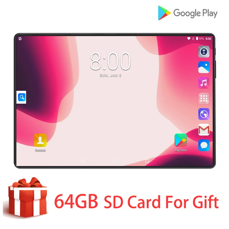 Новинка 10 дюймов планшетов Android 9 0 MTK Octa Core 6 ГБ Оперативная память 128 Гб Встроенная