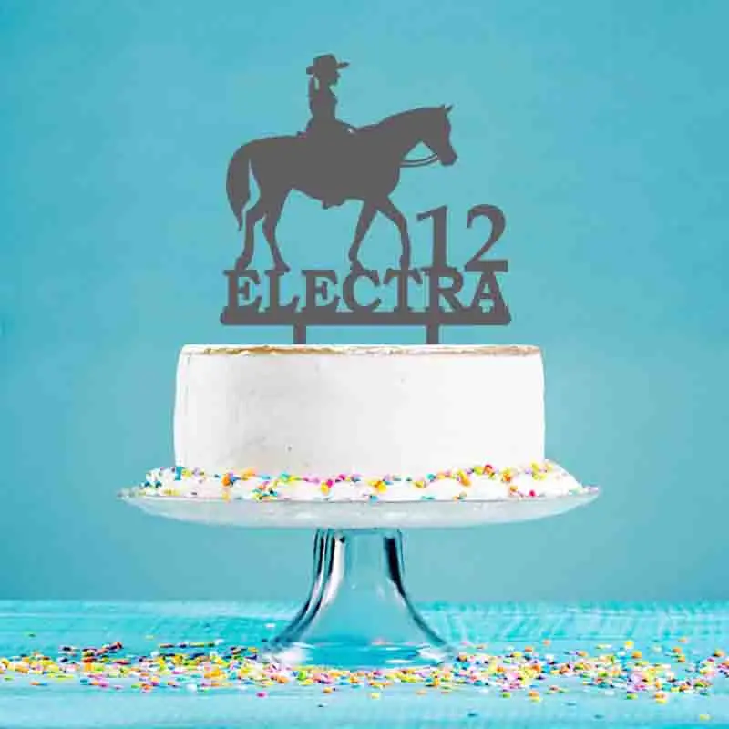 Personalized Party Cake Topper Custom Name Age Girl Riding Horse For Girl's Birthday Party Cake Decoration Topper
Personalized Party Cake Topper Custom Name Age Girl Riding Horse For Girl's Birthday Party Cake Decoration Topper