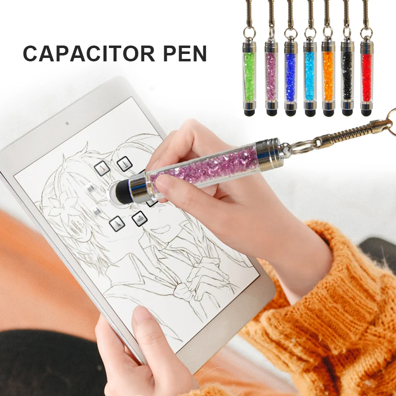 

Fashion Stylus Pen Drawing Tablet Painting Dust Plug Capacitive Screen Crystal IPad Styluses Smart Phone Tablet Pen for iPhone