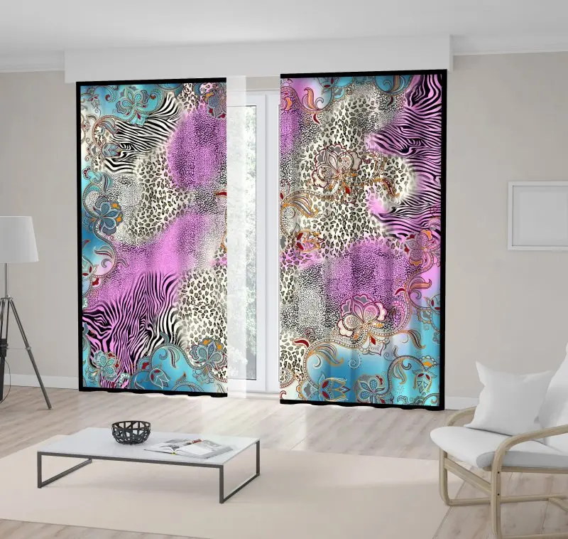 Curtain Leopard Animal Print and Paisly Pattern Fashion Textile Scarf Design Artistic Print Blue Black Purple
Curtain Leopard Animal Print and Paisly Pattern Fashion Textile Scarf Design Artistic Print Blue Black Purple