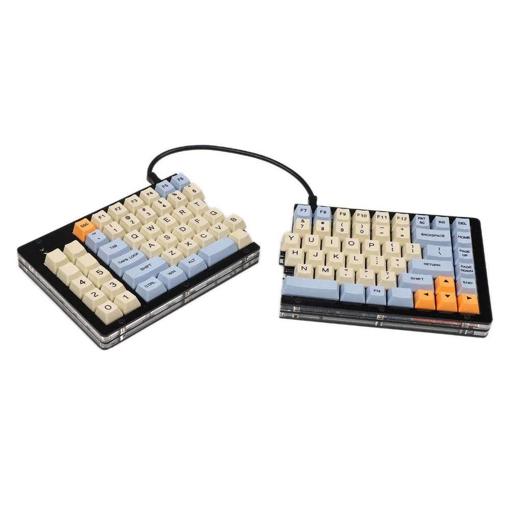 Разделение 75% 84 акриловый чехол пластина Underglow RGB полностью программируемые PCB