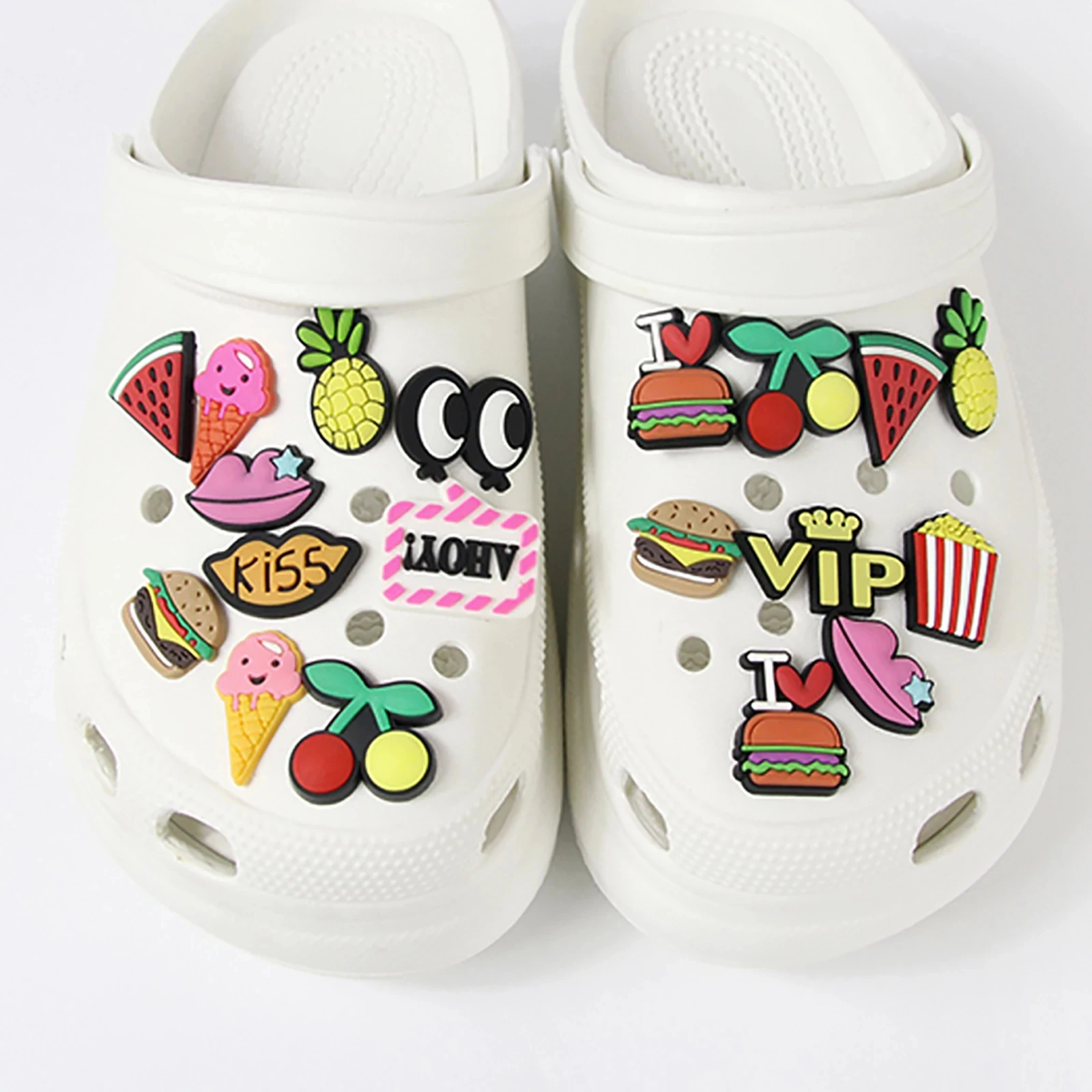 20/30/40PCS Cartoon Fruit Shoe Charms Accessories PVC Burger Women Shoes Buckle Decorations Fit Jibz For Croc Kids X-mas Gift
20/30/40PCS Cartoon Fruit Shoe Charms Accessories PVC Burger Women Shoes Buckle Decorations Fit Jibz For Croc Kids X-mas Gift