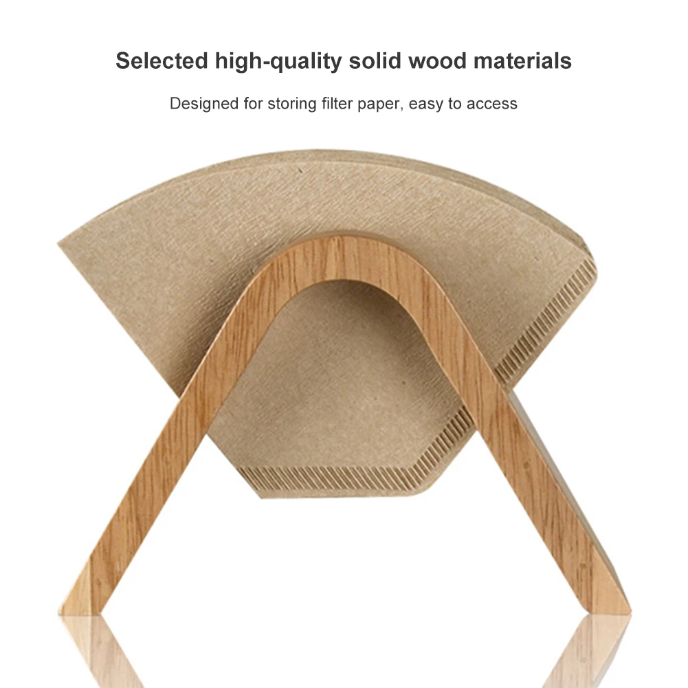Coffee Filter Paper Wood Storage Rack V-shaped café Wooden Stainless Steel Bracket Coffee Paper Rack for Home and Coffee Shop
Coffee Filter Paper Wood Storage Rack V-shaped café Wooden Stainless Steel Bracket Coffee Paper Rack for Home and Coffee Shop