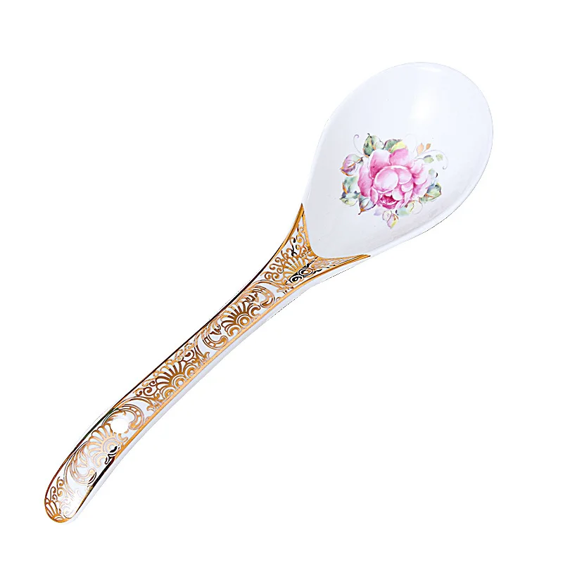 Ceramic Tableware Gold Handle Eating Small Spoons Home Court Style Drinking Porridge Long Handle Drinking Soup Creative Dessert
Ceramic Tableware Gold Handle Eating Small Spoons Home Court Style Drinking Porridge Long Handle Drinking Soup Creative Dessert