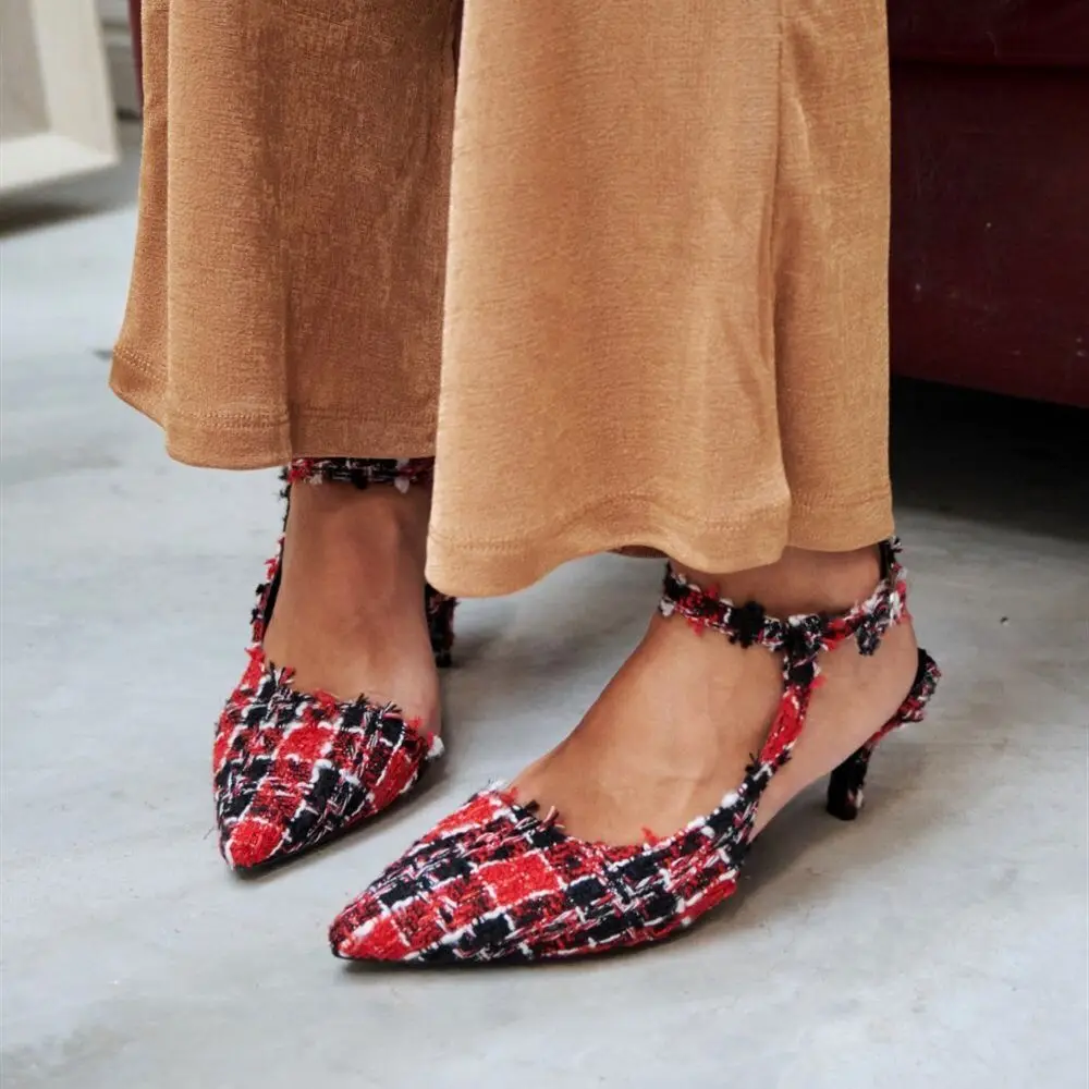 Noah Inner Genuine Leather Outer Tweed Fabric Special Design Ankle Tied Open Back Women's Heeled Shoes Business Office Casual
Noah Inner Genuine Leather Outer Tweed Fabric Special Design Ankle Tied Open Back Women's Heeled Shoes Business Office Casual