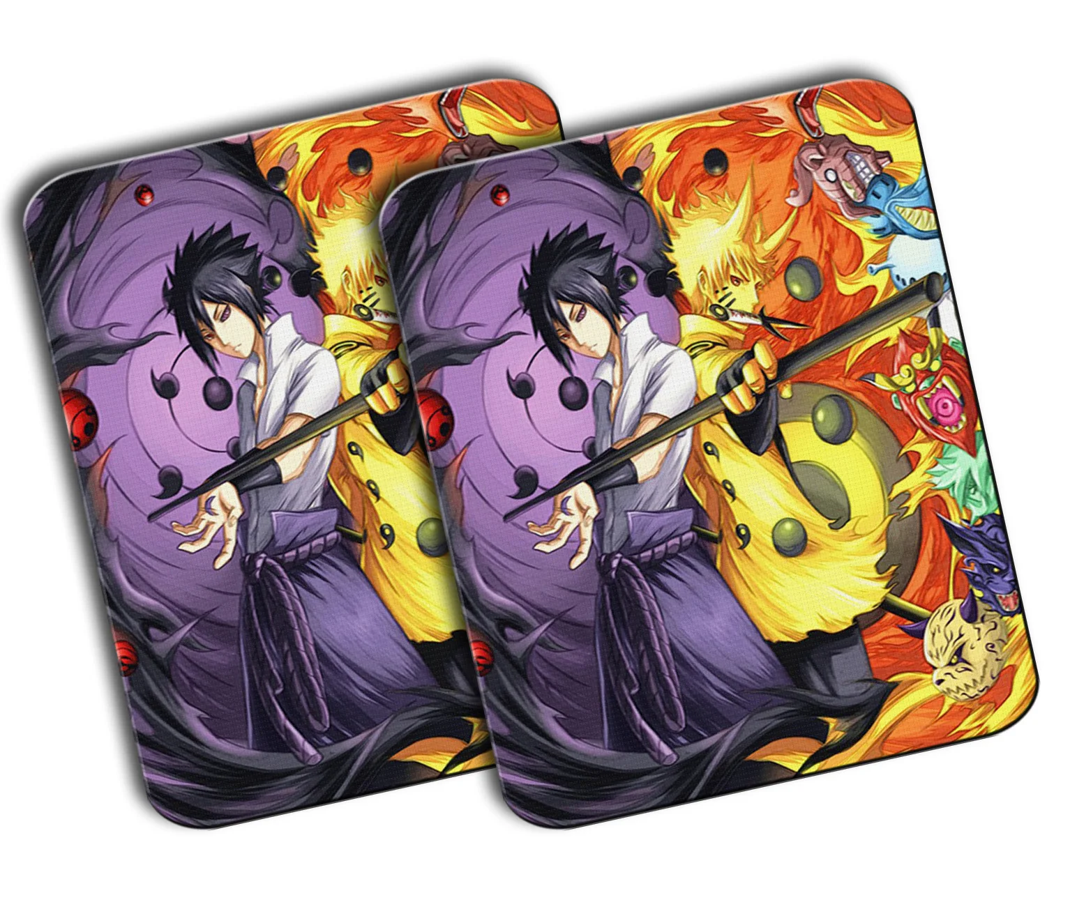 MERCHANDMANIA упаковка 2 большие SASUKE и Шаринган Наруто коврики для компьютера ПК