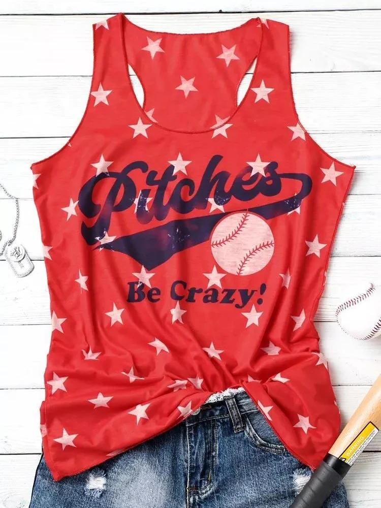 Pitches Be Crazy Baseball Star Racerback Tank Summer Sleeveless Shirt Causal Vest Off Shoulder loose Top
Pitches Be Crazy Baseball Star Racerback Tank Summer Sleeveless Shirt Causal Vest Off Shoulder loose Top