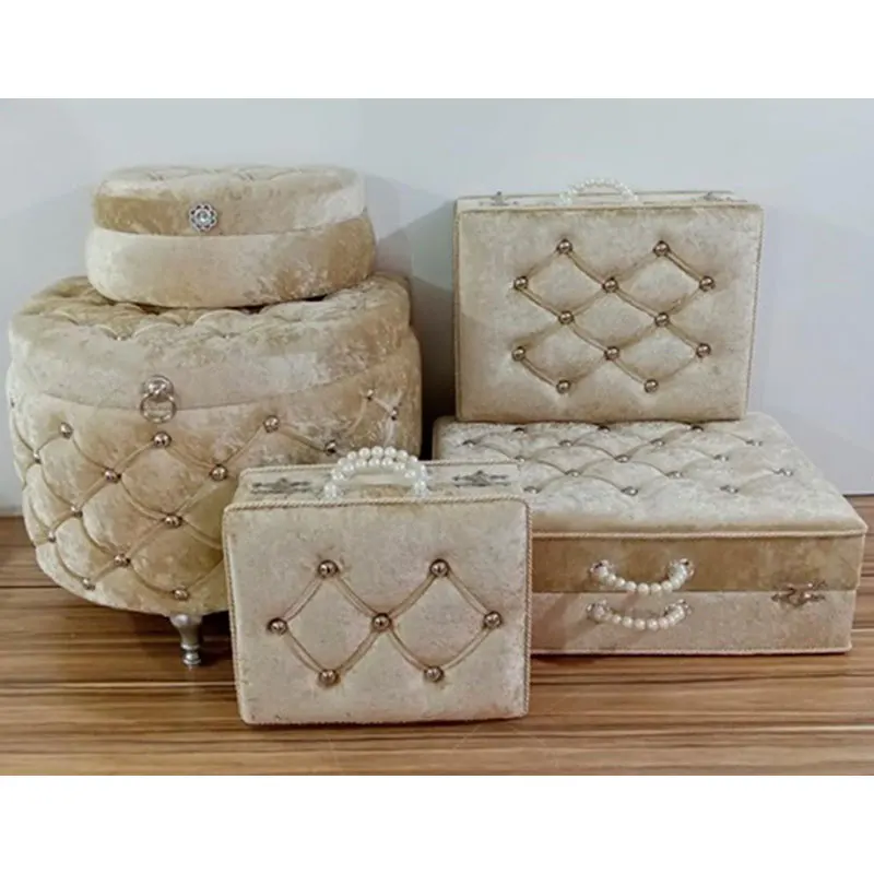 Special Production Stylish Luxury Dowry Chest Set Velvet Fabric Quality Fabric D Model For Wedding 5-Pieces - 4 Different Colors
Special Production Stylish Luxury Dowry Chest Set Velvet Fabric Quality Fabric D Model For Wedding 5-Pieces - 4 Different Colors