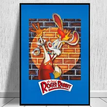 Who Framed Roger Rabbit Movie Poster Print Reproduction Disney Jessica Rabbit Canvas Painting Wall Art Cartoon Home Decor